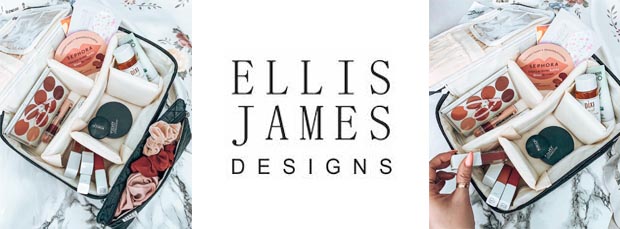 Ellis James Design, Black Makeup Train Case