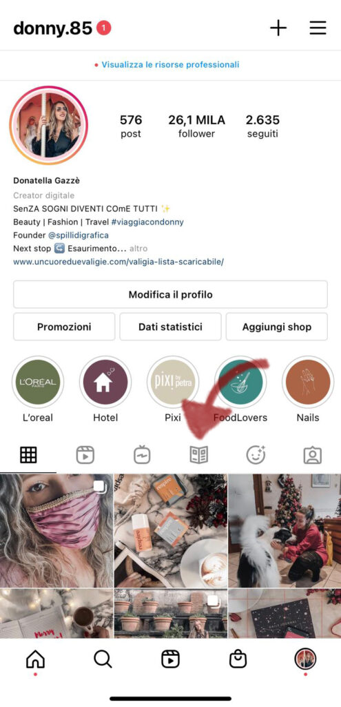 Il simbolo delle guide su ig