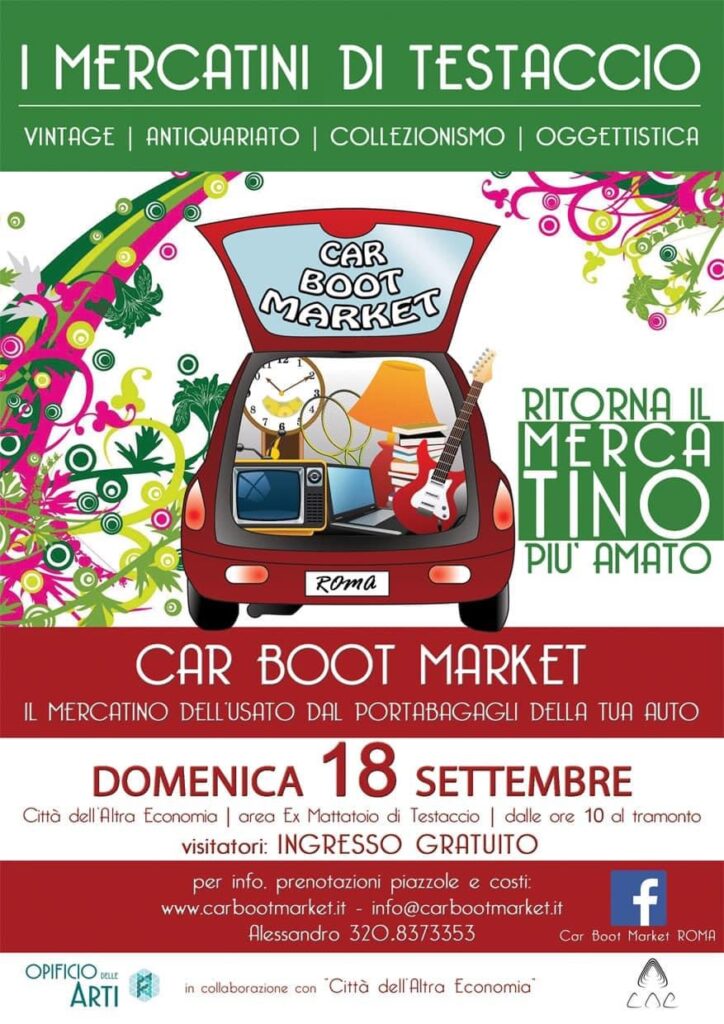 A Testaccio torna il Car Boot Market