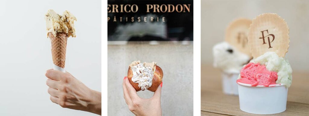 FEDERICO PRODON PATISSERIE E CRÉMERIE - CONO CON GELATO GUSTO BISCOTTO