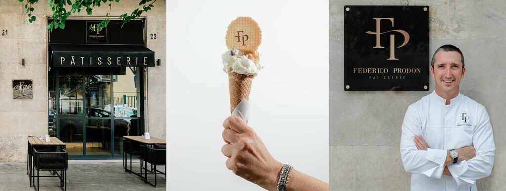 FEDERICO PRODON PATISSERIE E CRÉMERIE - CONO CON  GELATO AL CANNOLO SICILIANO ALLA RICOTTA DI PECORA ROMANA